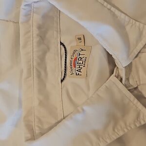 Faherty Mens Large White Shirt